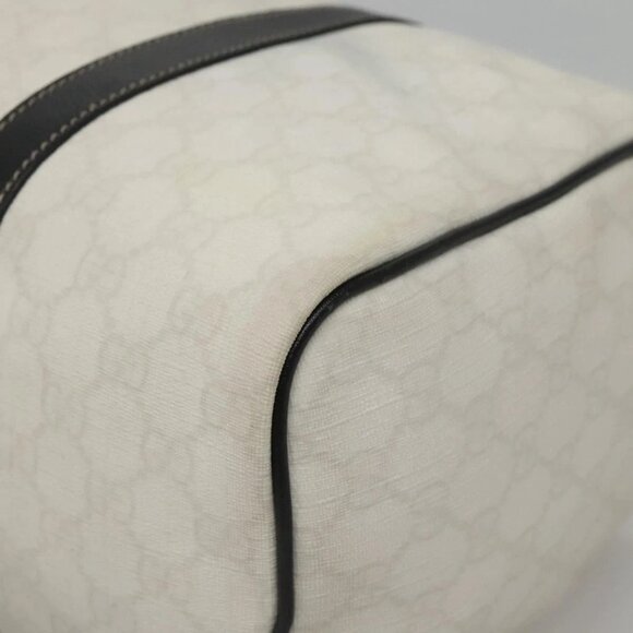 GUCCI GG Supreme Boston Bag PVC White Gold 193603 Auth 140312 - Picture 4 of 16